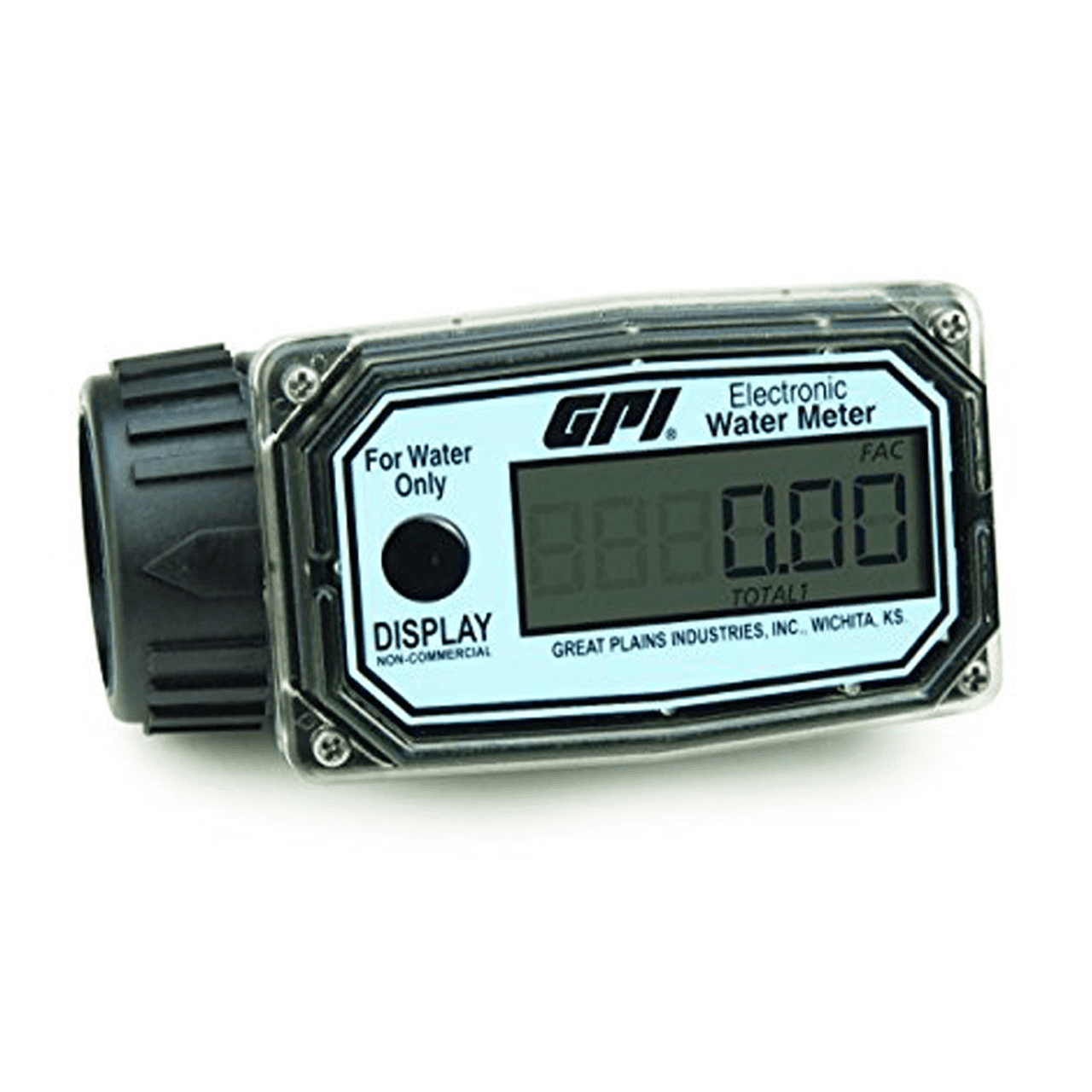 GPI 01N Nylon Digital Water Flow Meter Fuel Dump