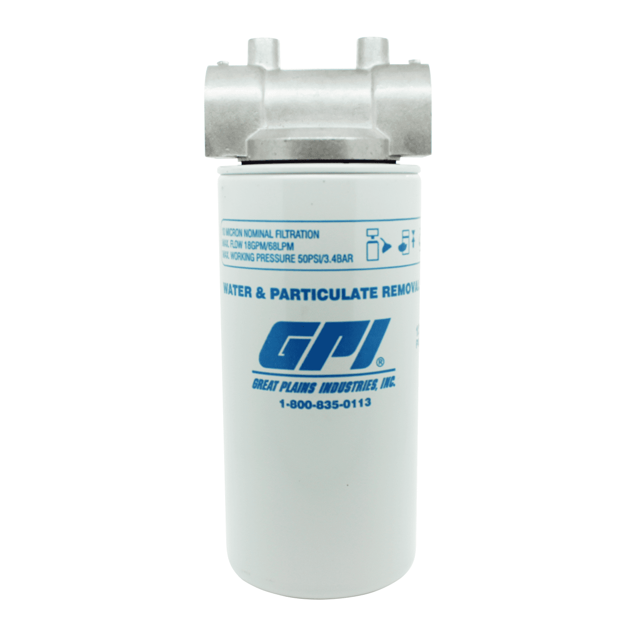 GPI Particulate & Water Fuel Tank Filter, 67lpm Fuel Dump