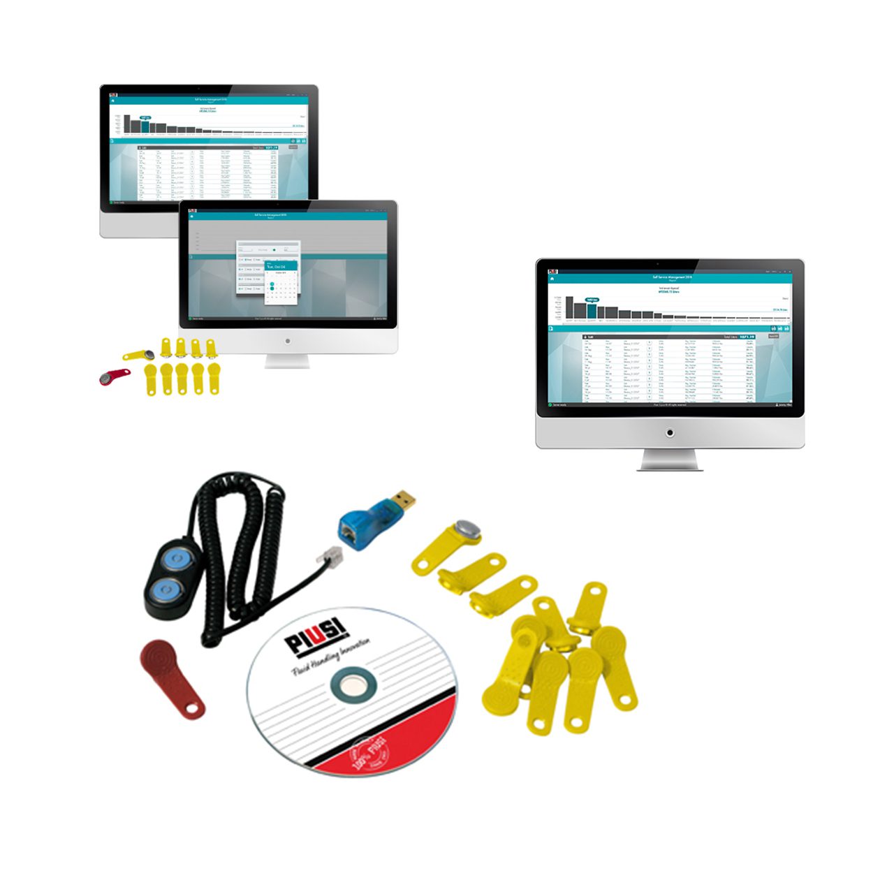 Piusi Self Service Fuel Management Software & Keys Fuel Dump